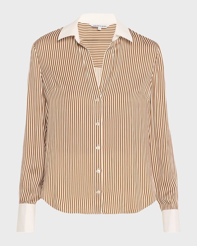 Amelia Stripe Button-Front Shirt